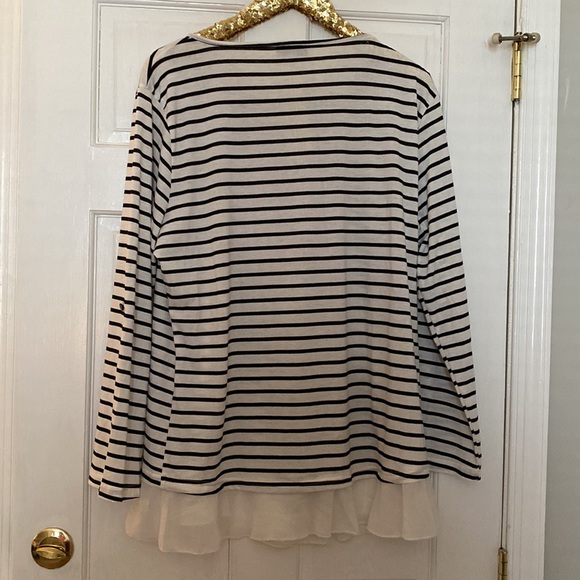 Toomi Striped Ruffle Tunic Size 3X NWT! - Picture 3 of 4